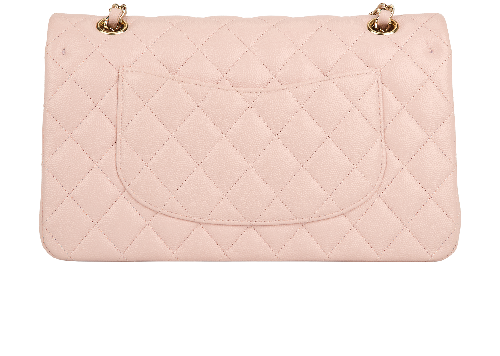 Medium Classic Double Flap, &pound;7,100, Handbags, Pink, Caviar Leather, Back view